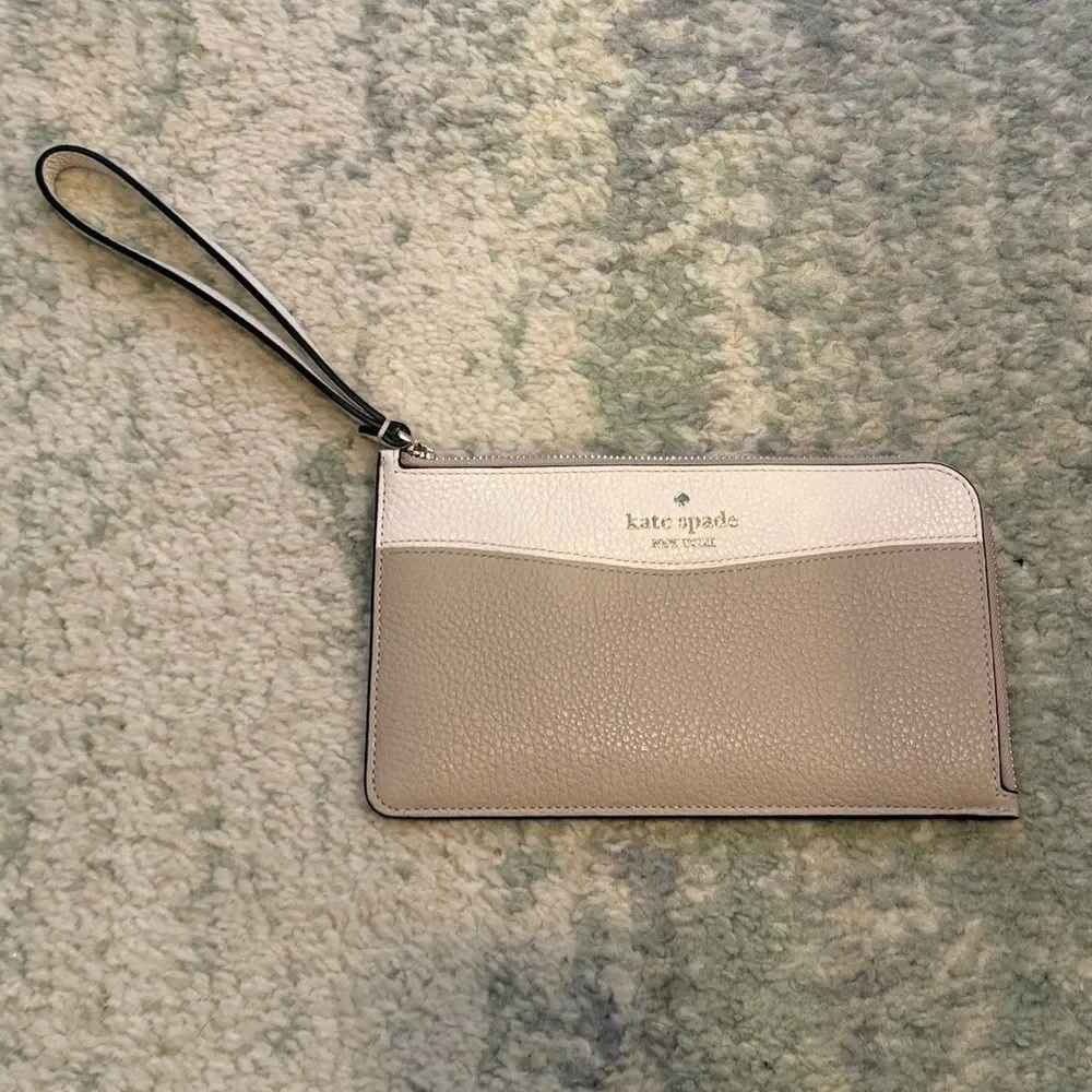 Kate Spade Taupe Card Holder and Wallet